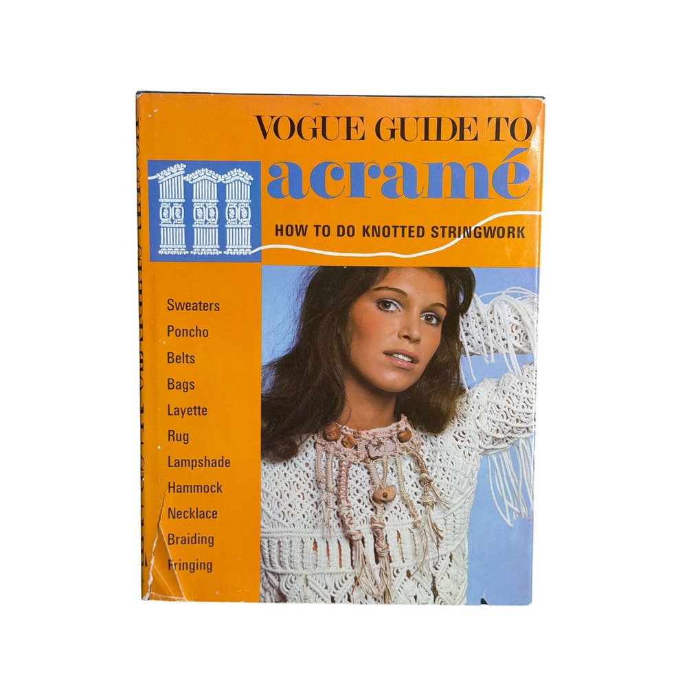 Vogue Guide to Macrame How to Do Knotted Stringwork Vintage 1970s Craft Book